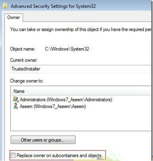 Windows7旗舰版系统怎样删除“信任安装”的文件？