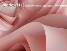 Win11 22621.450|不忘初心Windows11 22H2 22621.450纯净精简版 V2022.08