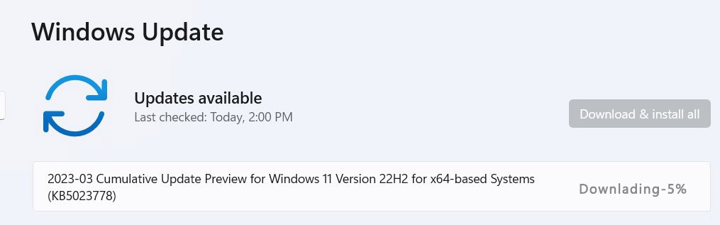 微软Win11 22H2 22621.1483(KB5023778)预览版发布！任务栏整合新Bing快捷按钮