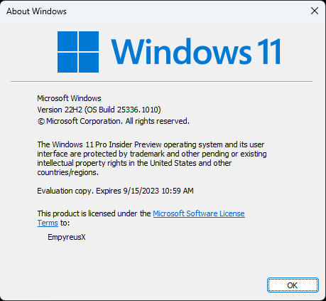 Windows 11 25336.1010(rs_prerelease)Canary预览版推送了，用于测试服务通道！