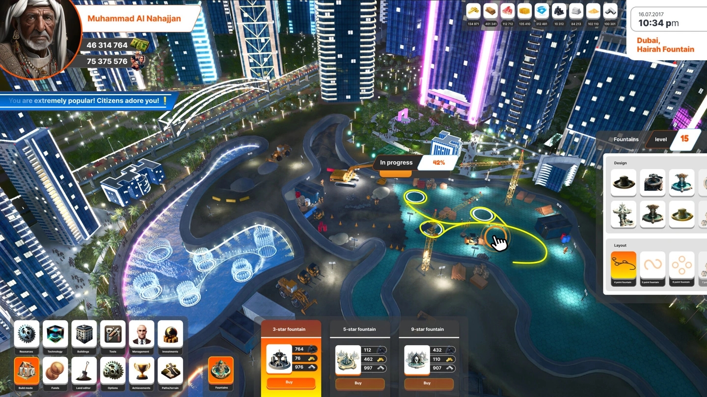 Steam页面上线模拟建造游戏《迪拜模拟器》,支持简体中文！