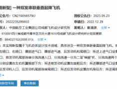 突破性飞机设计专利：中国航空工业集团成都研究所获双发串联垂直起降飞机授权